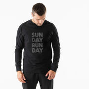 Running Raglan Crew Neck Pullover - Sunday Runday (Stacked)