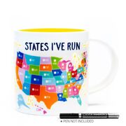 Soleil Home&trade; Running Porcelain Mug - States That I've Run