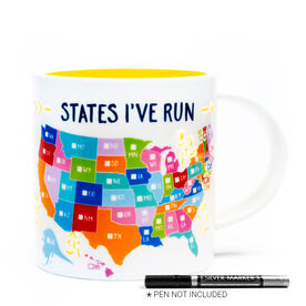 Soleil Home&trade; Running Porcelain Mug - States That I've Run