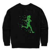 Running Raglan Crew Neck Pullover - Lucky Runner Girl