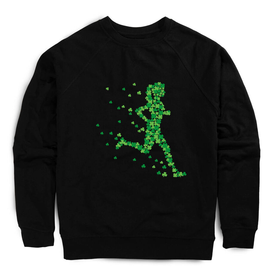Running Raglan Crew Neck Pullover - Lucky Runner Girl