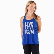 Flowy Racerback Tank Top - Live Love Run Silhouette