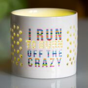 Soleil Home&trade; Running Porcelain Candle Holder - I Run To Burn Off The Crazy