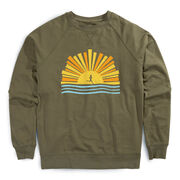 Running Raglan Crew Neck Pullover - Here Comes The Sun