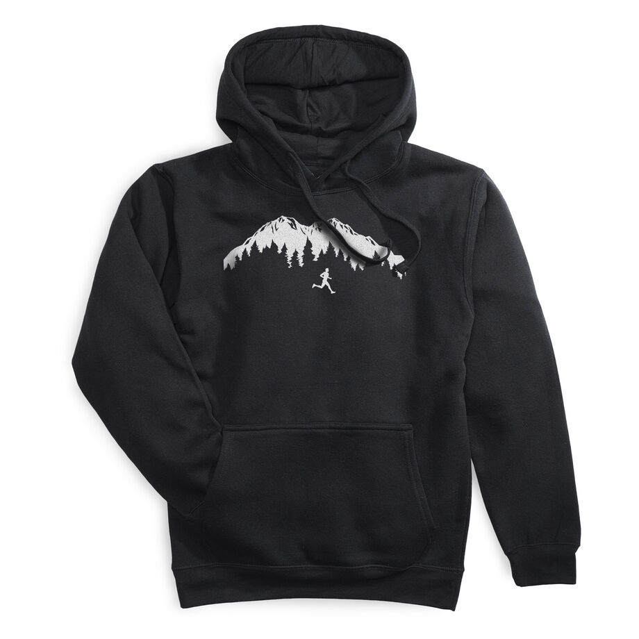Statement Fleece Hoodie -  Trail Runner in the Mountains (Male)