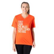 Women's Short Sleeve Tech Tee - Then I Teach The Kids