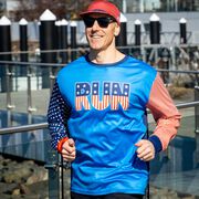 Men's Running Long Sleeve Performance Tee - Patriotic Run