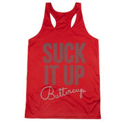 Women's Racerback Performance Tank Top - Suck It Up Buttercup