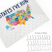 Running Large Hooked on Medals Hanger - States I've Run