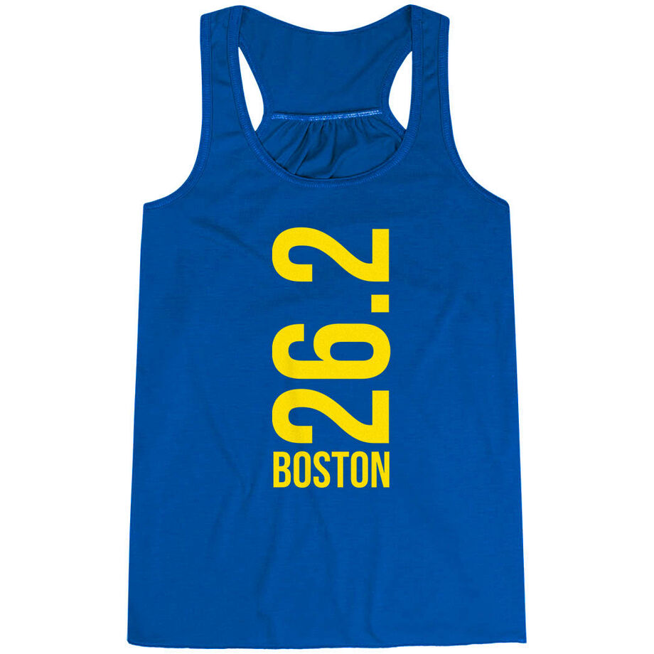 Flowy Racerback Tank Top - Boston 26.2 Vertical