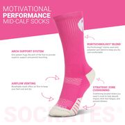 Socrates&reg; Mid-Calf Performance Socks - Love The Run