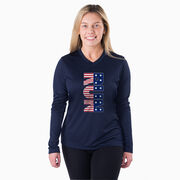 Women's Long Sleeve Tech Tee - Patriotic Run