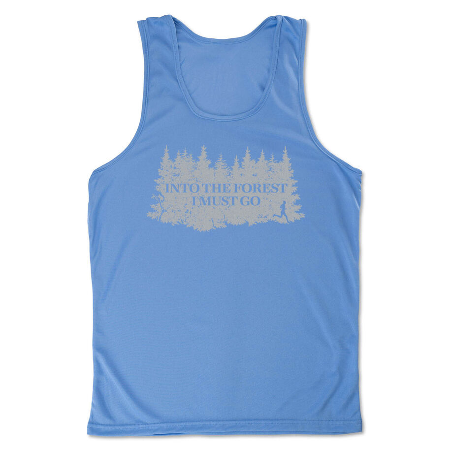 Men's Running Performance Tank Top - Into the Forest I Must Go Running