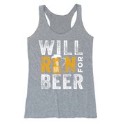 Women's Everyday Tank Top - Will Run For Beer