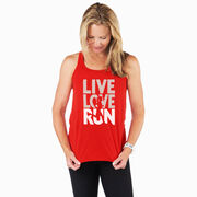 Flowy Racerback Tank Top - Live Love Run Silhouette