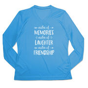 Women's Long Sleeve Tech Tee - Miles of Friendship Mantra