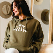 Statement Fleece Hoodie -  Gone For a Run&reg; White Logo