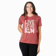 Running Short Sleeve T-Shirt - Live Love Run Silhouette