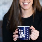Soleil Home™ Running Porcelain Mug - Run but First Coffee