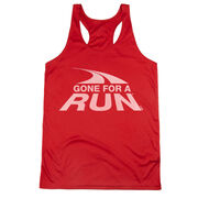 Women's Racerback Performance Tank Top - Gone For a Run&reg; White Logo