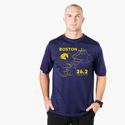 Men's Running Short Sleeve Performance Tee - Boston Route