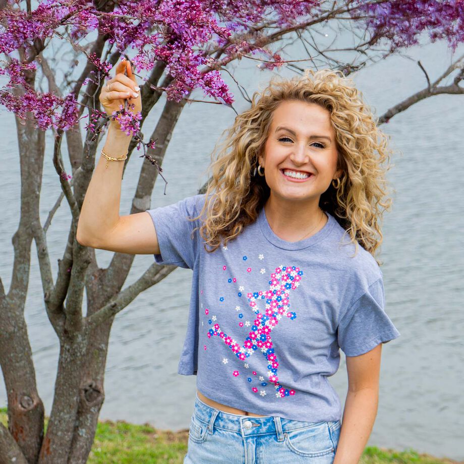 Running Short Sleeve Crop Tee - Summer Runner Girl