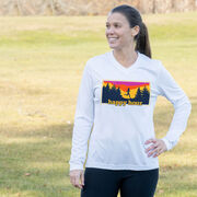 Women's Long Sleeve Tech Tee - Happy Hour