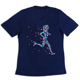 Women's Short Sleeve Tech Tee - Patriotic Runner Girl