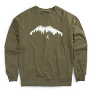 Running Raglan Crew Neck Pullover - Trail Runner in the Mountains