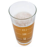 16 oz Beer Pint Glass Runner's Measurements