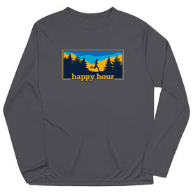 Men's Running Long Sleeve Performance Tee - Happy Hour Runner