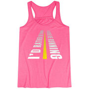 Flowy Racerback Tank Top - I'd Rather Be Running