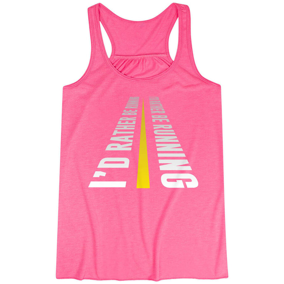 Flowy Racerback Tank Top - I'd Rather Be Running