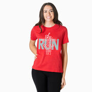 Running Short Sleeve T-Shirt - She Believed She Could So She Did 13.1
