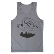 Men's Running Performance Tank Top - Life's Short Run Long (Mountains)