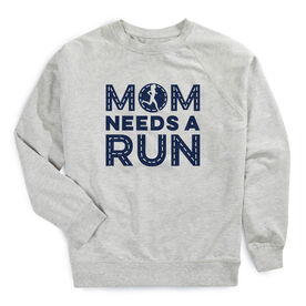 Running Raglan Crew Neck Pullover - Mom Needs A Run