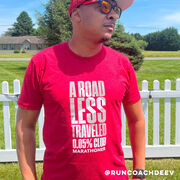 Running Short Sleeve T-Shirt - A Road Less Traveled - Marathoner