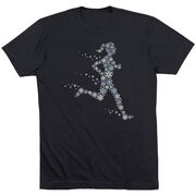 Running Short Sleeve T-Shirt - Winter Runner Girl [Adult Small/Black] - SS