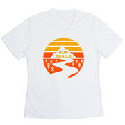 Women's Short Sleeve Tech Tee - Run Trails Sunset