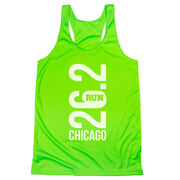 Women's Racerback Performance Tank Top - Chicago 26.2 Vertical