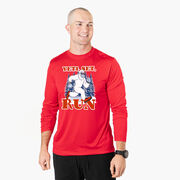 Men's Running Long Sleeve Performance Tee - Yeti, Set, Run