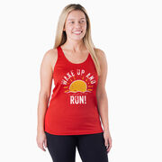 Women's Racerback Performance Tank Top - Wake Up And Run