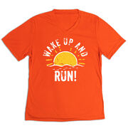 Women's Short Sleeve Tech Tee - Wake Up And Run