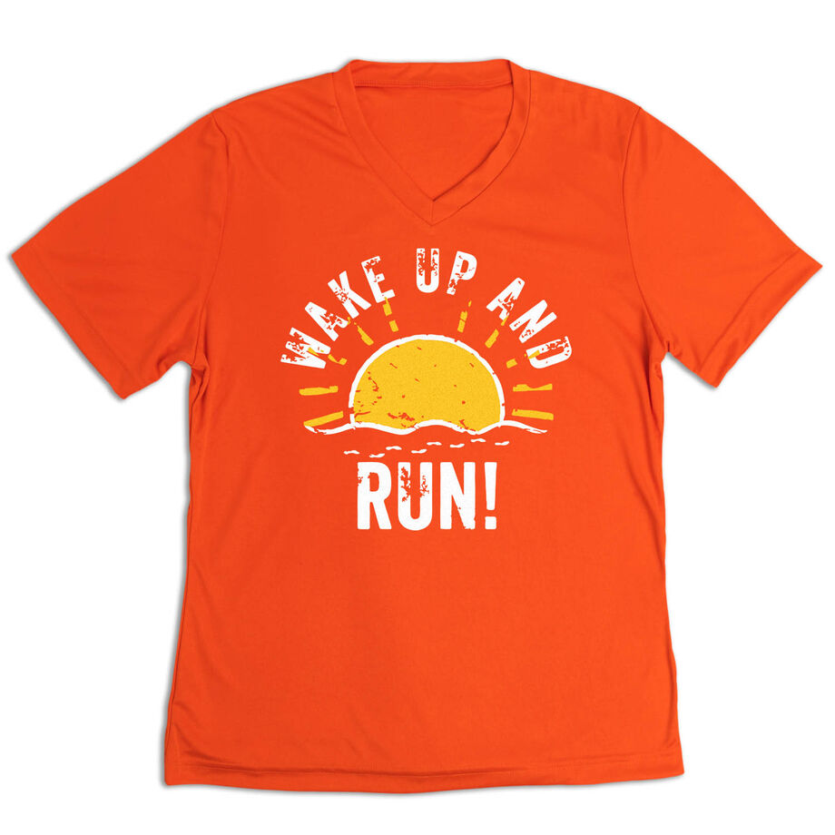 Women's Short Sleeve Tech Tee - Wake Up And Run