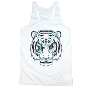 Women's Racerback Performance Tank Top - Eye Of The Tiger