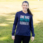 Women's Long Sleeve Tech Tee - One Bad Mother Runner (Bold)