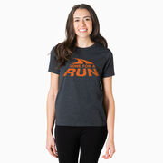 Running Short Sleeve T-Shirt - Gone For a Run&reg; Logo (Orange) 