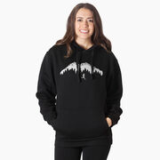 Statement Fleece Hoodie - Trail Runner in the Mountains