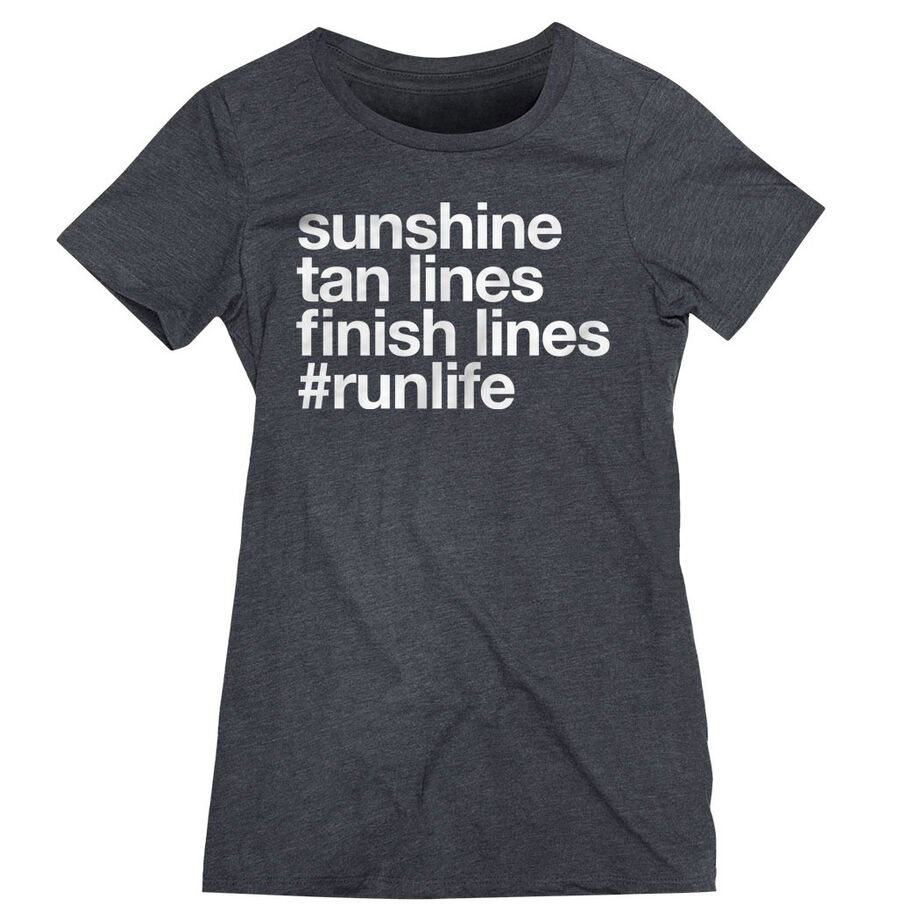 Women's Everyday Runners Tee - Sunshine Tan Lines Finish Lines | Gone ...