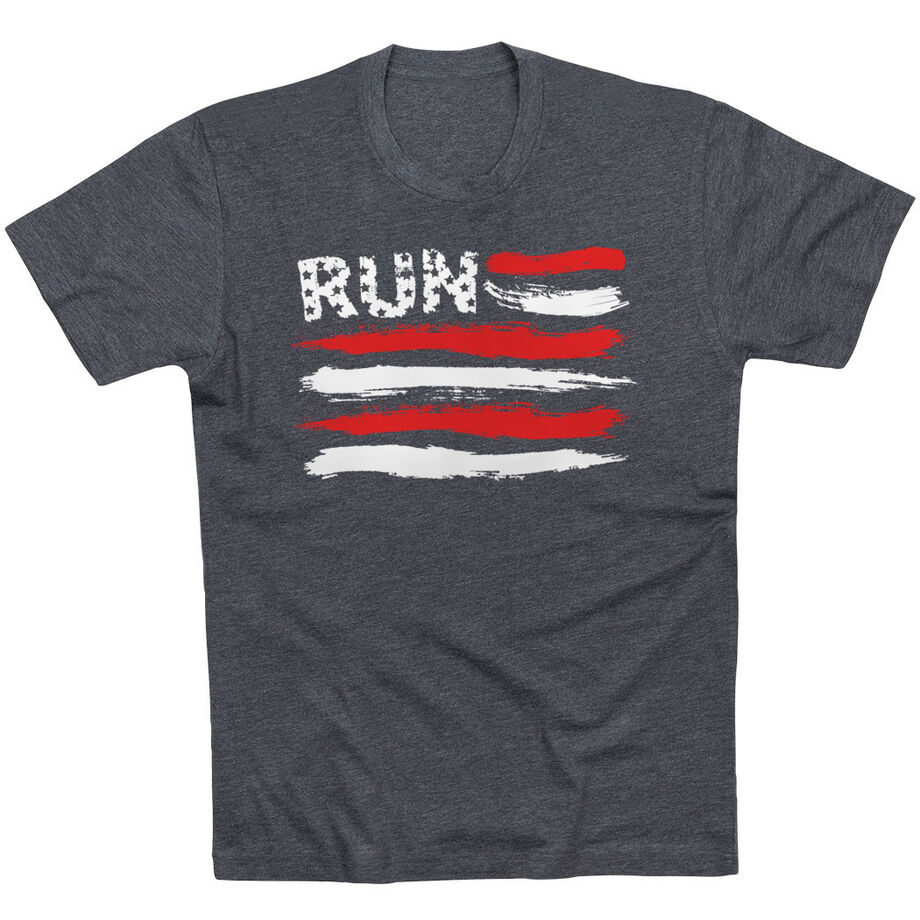 Running Short Sleeve T-Shirt - Run For The Red White and Blue